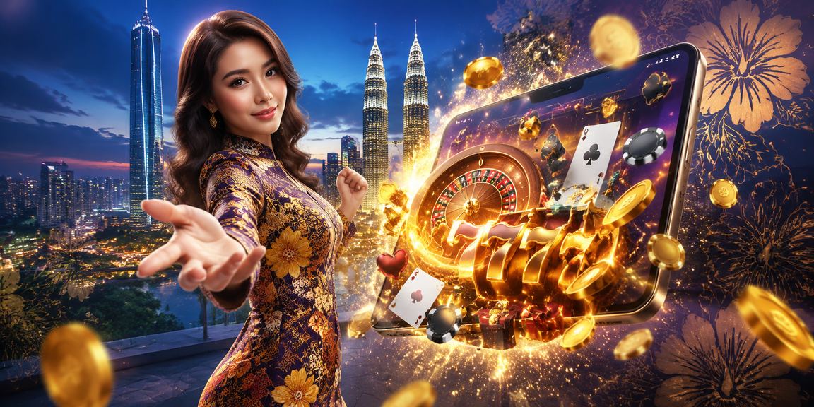 Pengguna bermain kasino dalam aplikasi mudah alih